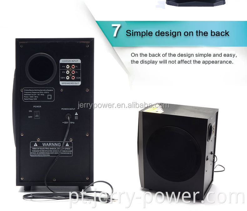 Atacado Super Bass Hifi Surround System Speaker para Home Theater